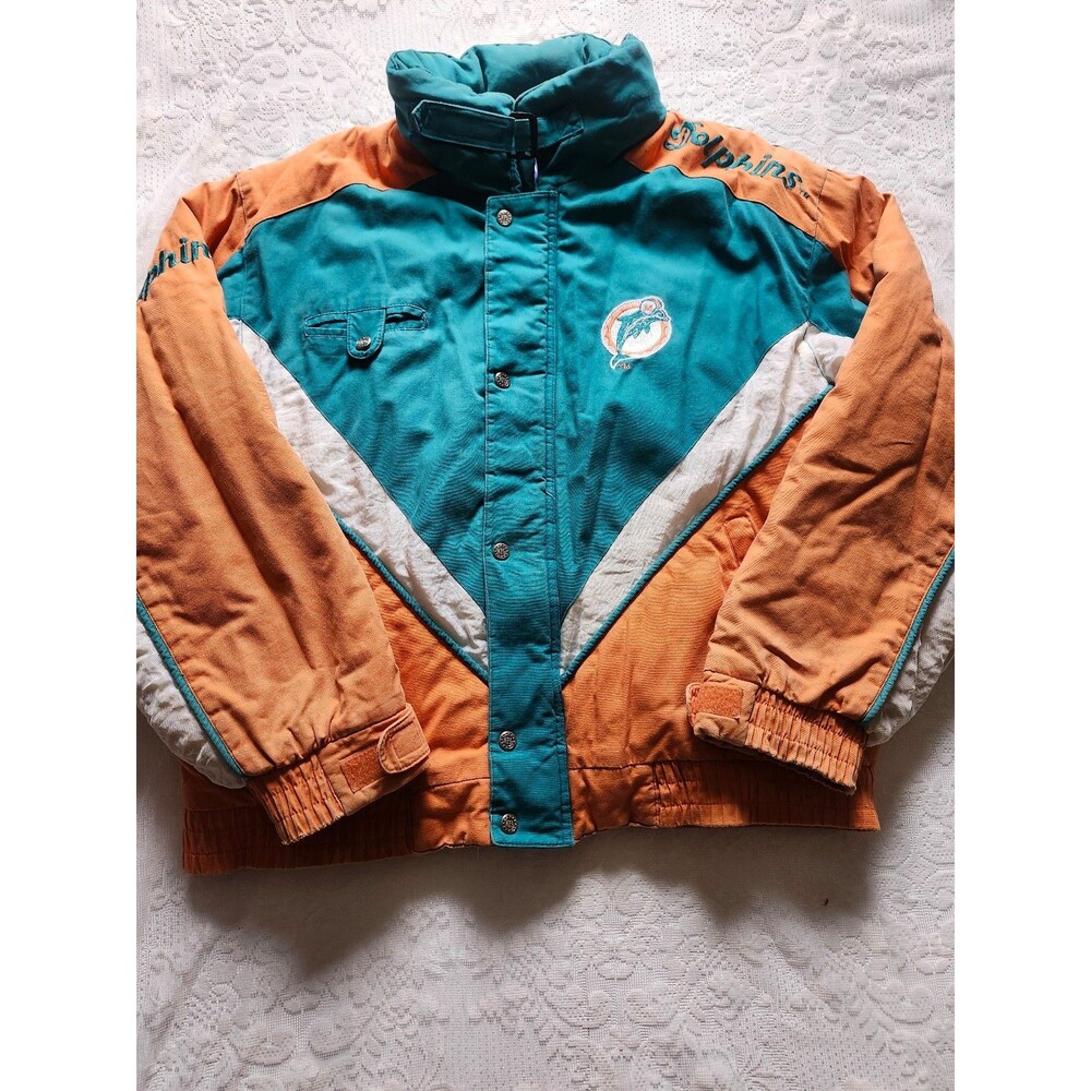 Miami Dolphins Jacket Size L Vintage. #102